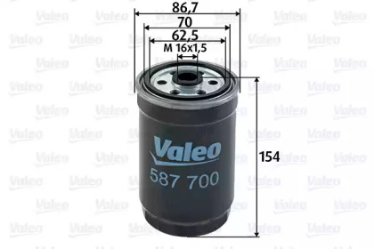 Топливный фильтр VALEO для FORD ESCORT IV Turnier (AWF, AVF) 1.6 D