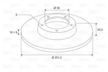 Тормозной диск VALEO для ALFA ROMEO 164 (164_) 3.0 24V (164.K1)