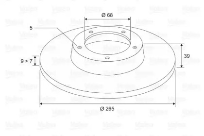 Тормозной диск VALEO для MAZDA 3 (BM) 2.2 D