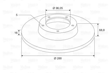 Дисковой тормозной механизм VALEO для FORD TRANSIT CUSTOM автобус 2.2 TDCi