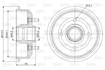Барабанный тормозной механизм VALEO для MAZDA 121 III (JASM, JBSM) 1.8 D
