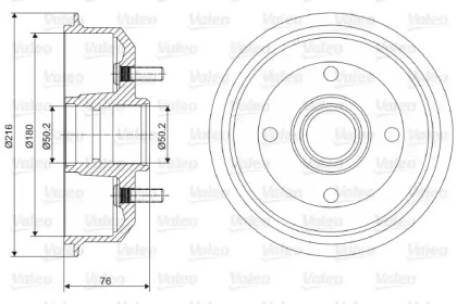 Барабанный тормозной механизм VALEO для FORD FIESTA III (GFJ) 1.6