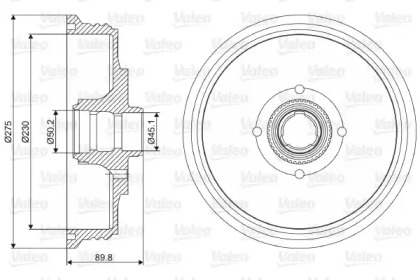 Тормозной барабан VALEO для VW CADDY II Variant (9K9B) 1.4