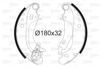 Тормозная колодка / накладка VALEO для PEUGEOT 205 I (741A/C) 1.7 Diesel