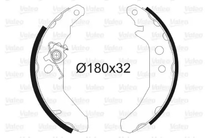 Барабанный тормозной механизм VALEO для FORD FIESTA III (GFJ) 1.6