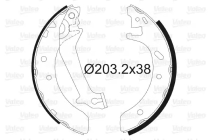 Тормозная колодка / накладка VALEO для FORD ESCORT '95 Фургон (AVL) 1.8 Turbo D