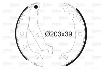 Барабанный тормозной механизм VALEO для ALFA ROMEO 146 (930_) 1.9 JTD (930.B4B)