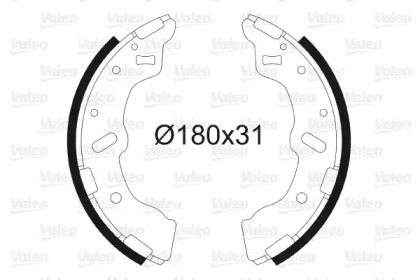 Тормозная колодка / накладка VALEO для MAZDA 121 II (DB) 1.3 16V