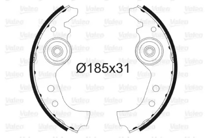 Тормозная колодка / накладка VALEO для FIAT PANDA (141_) 1000 4x4