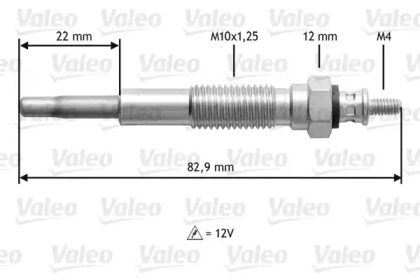 Свеча накаливания VALEO для MAZDA 626 III Hatchback (GD) 2.0 D