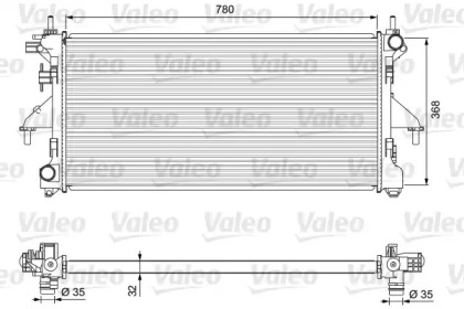Водяной радиатор VALEO для PEUGEOT BOXER c бортовой платформой/ходовая часть 3.0 HDi