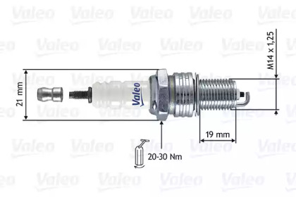 Свеча зажигания VALEO для MITSUBISHI SPACE WAGON (D0_V/W) 2.0 4WD (D08W)
