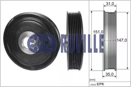 Ременный привод RUVILLE для NISSAN INTERSTAR Фургон (X70) dCi 120