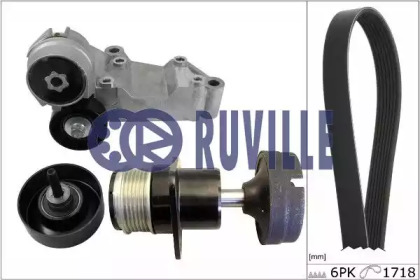 Поликлиновойремень / комплект RUVILLE для FORD FOCUS Turnier (DNW) 1.8 TDCi