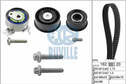 Комплект ремней ГРМ RUVILLE для CHEVROLET VIVA 1.8