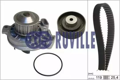 Комплект ремней ГРМ RUVILLE для VW LT 40-55 I c бортовой платформой/ходовая часть (293-909) 2.4 D