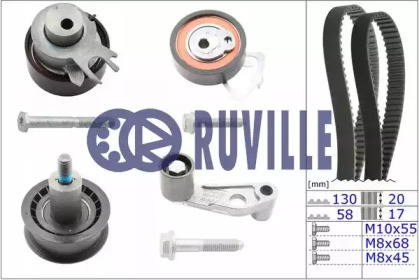 Комплект ремней ГРМ RUVILLE для VW BORA Variant (1J6) 1.4 16V