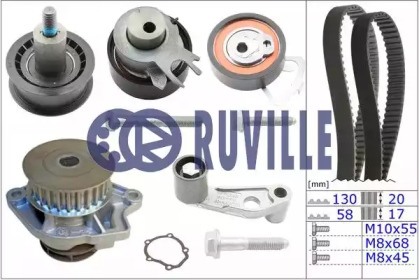 Комплект ремней ГРМ RUVILLE для VW BORA Variant (1J6) 1.4 16V