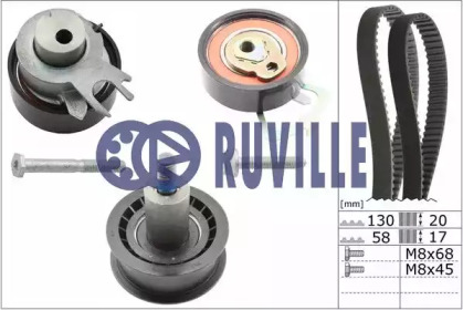 Комплект ремней ГРМ RUVILLE для VW POLO (6R, 6C) 1.4 BiFuel