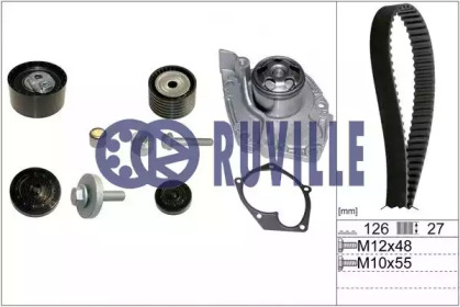 Водяной насос RUVILLE для RENAULT CLIO III (BR0/1, CR0/1) 2.0 16V Sport