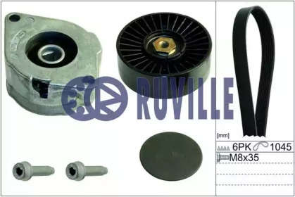 Ременный шкив RUVILLE для VW CADDY II Variant (9K9B) 1.9 TDI