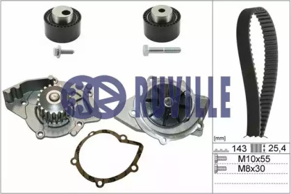 Водяной насос / прокладка RUVILLE для PEUGEOT BOXER автобус (244, Z_) 2.2 HDi
