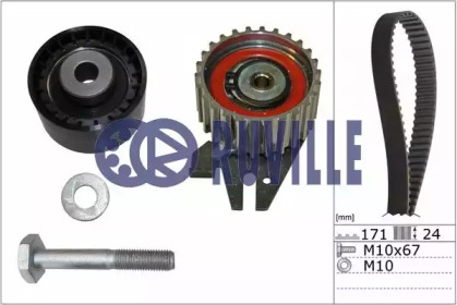 Комплект ремней ГРМ RUVILLE для ALFA ROMEO 4C SPIDER (961_) 1.8