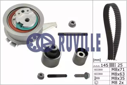 Ремень ГРМ / натяжение RUVILLE для VW TOURAN (5T1) 2.0 TDI