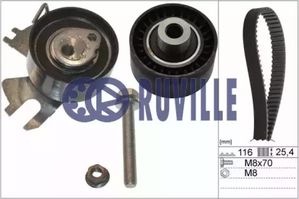 Ремень ГРМ / натяжение RUVILLE для FORD KUGA II (DM2) 2.0 TDCi