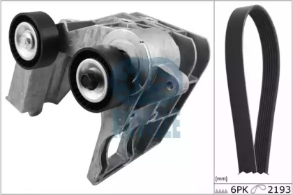 Поликлиновойремень / комплект RUVILLE для FORD FIESTA V Van 1.3