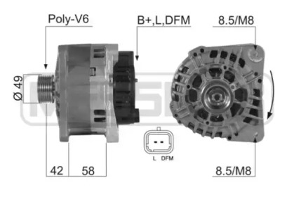 Генератор ERA для NISSAN INTERSTAR Фургон (X70) dCi 120