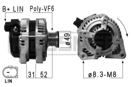 Генератор ERA для FORD TOURNEO COURIER Kombi 1.0 EcoBoost