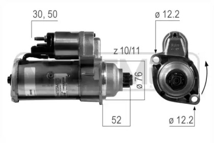Система стартера ERA для VW BORA Variant (1J6) 1.9 TDI