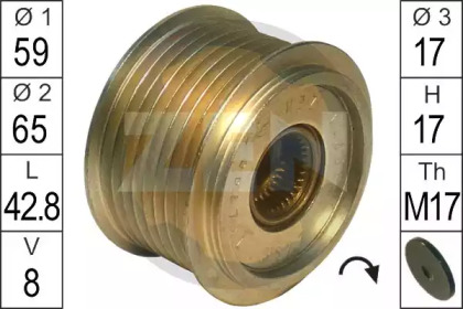 Механизм свободного хода генератора ERA для MAZDA 6 Hatchback (GG) 2.0 DI