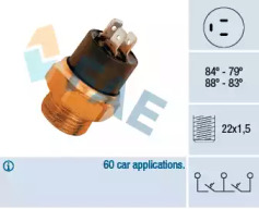 Система охлаждения FAE для PEUGEOT 205 I (741A/C) 1.7 Diesel