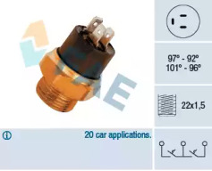 Выключатель / датчик FAE для PEUGEOT 405 I (15B) 1.9 Diesel