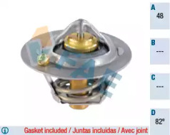 Термостат / прокладка FAE для MAZDA 2 (DY) 1.6