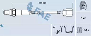 Датчик / зонд FAE для HONDA PRELUDE V (BB_) 2.2 16V (BB6, BB8)