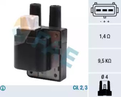 Катушка зажигания / элемент катушки зажигания FAE для RENAULT KANGOO (KC0/1_) 1.4 (KC0C, KC0H, KC0B, KC0M)