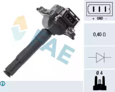 Катушка зажигания / элемент катушки зажигания FAE для VW BORA Variant (1J6) 1.8 T