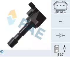 Катушка зажигания / элемент катушки зажигания FAE для HONDA CR-Z (ZF) 1.5 Hybrid (ZF1)