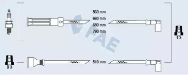 Свечной кабель / соединительные элементы FAE для NISSAN PRAIRIE (M10, NM10) 1.5 S (M10)