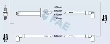 Свечной кабель / соединительные элементы FAE для FORD SIERRA Хэтчбек (GBC, GBG) 2.0 i