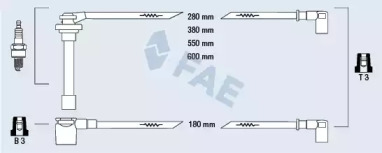 Свечной кабель / соединительные элементы FAE для NISSAN SUNNY III Liftback (N14) 1.6 i