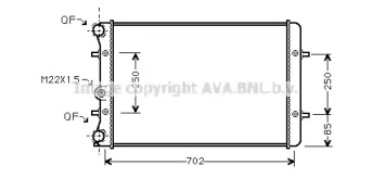 Водяной / масляный радиатор AVA QUALITY COOLING для VW BORA Variant (1J6) 2.3 V5