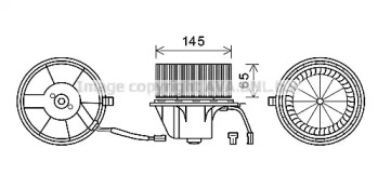 Двигатель вентилятор AVA QUALITY COOLING для VW TRANSPORTER IV c бортовой платформой/ходовая часть (70XD) 1.9 TD