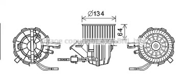 Двигатель вентилятор AVA QUALITY COOLING для AUDI A4 Avant (8K5, B8) 2.0 TDI quattro