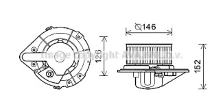 Двигатель вентилятор AVA QUALITY COOLING для VW TRANSPORTER IV c бортовой платформой/ходовая часть (70XD) 1.9 TD