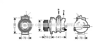 Кондиционер AVA QUALITY COOLING для AUDI A4 Avant (8K5, B8) 2.0 TDI quattro
