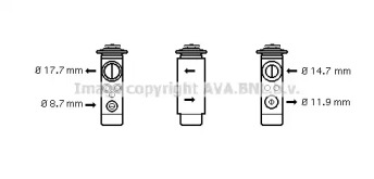 Клапаны AVA QUALITY COOLING для ALFA ROMEO 146 (930_) 1.9 JTD (930.B4B)